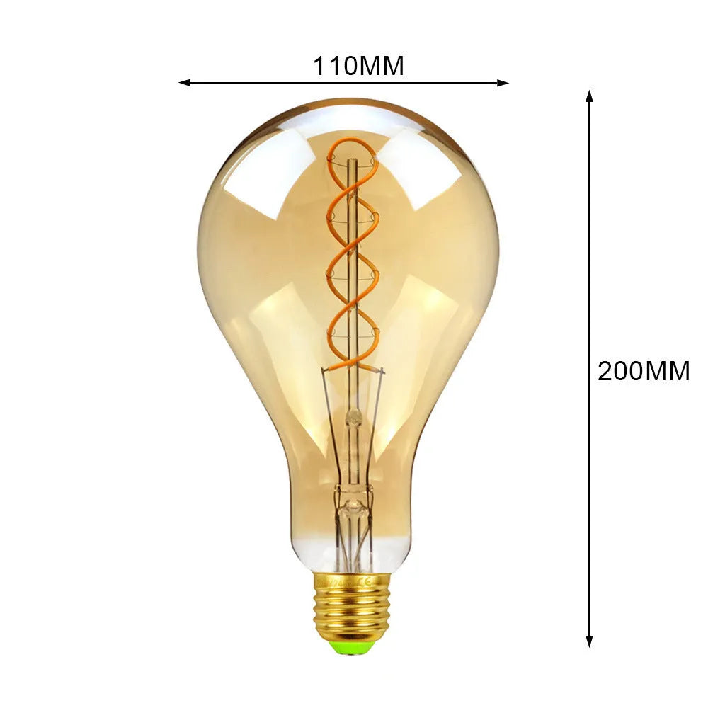 Golden double helix LED soft light strip measuring 110mm diameter with energy efficiency level 1 rating