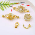 Small gold-coloured jewellery clasp buckle for necklace repair with electroplated finish
