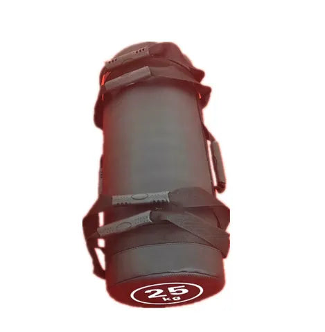 Flat white PVC fitness training sandbag for weight lifting and gym exercises