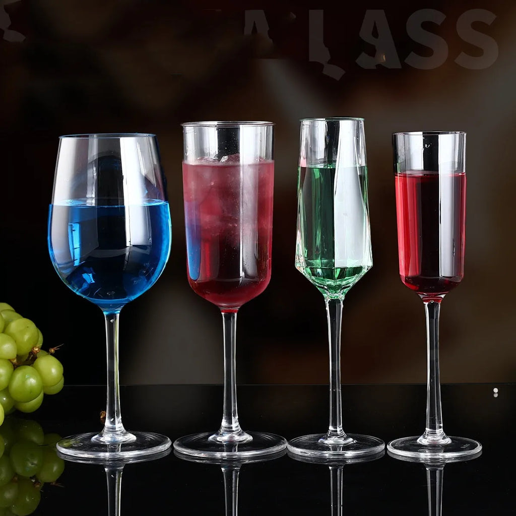 Acrylic wine glass in modern simple style with 300ml or 550ml capacity options