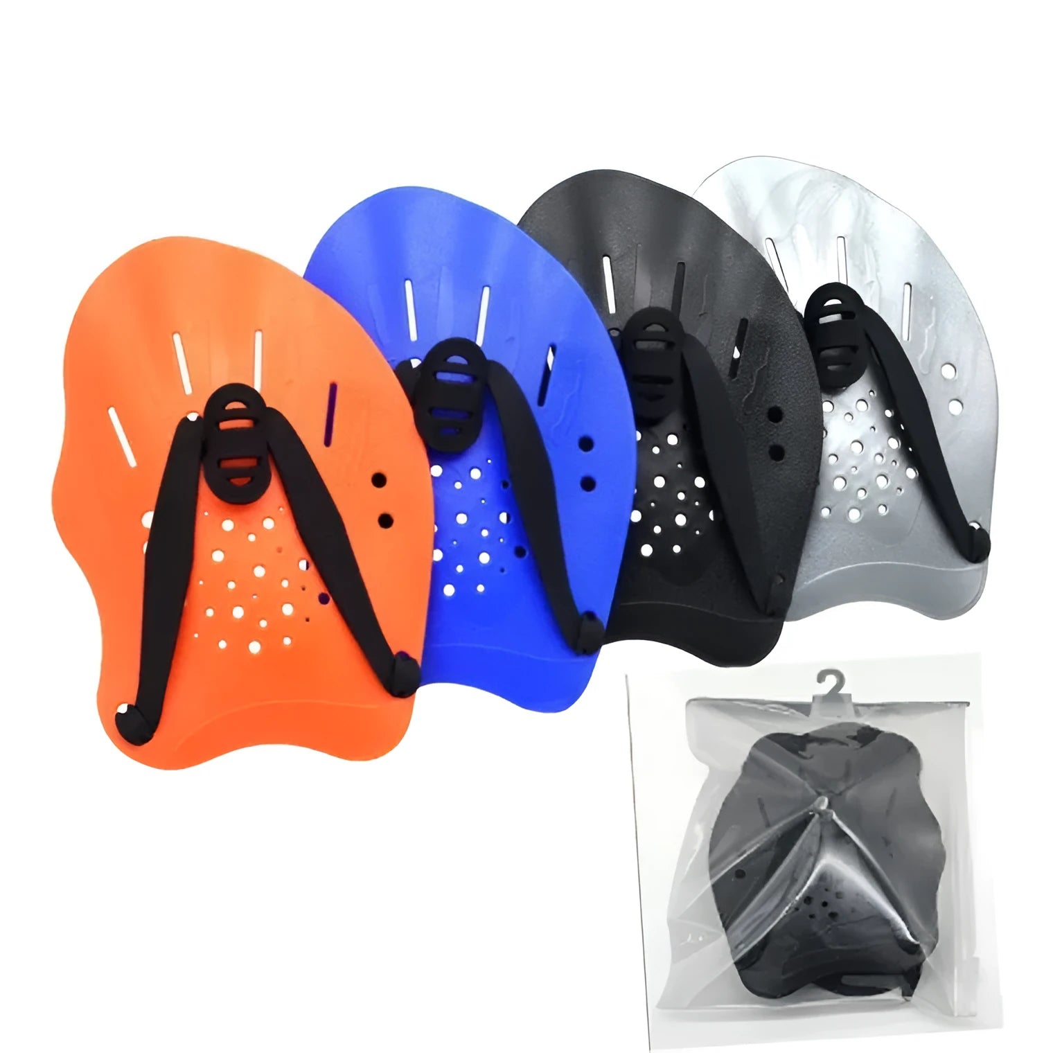Swimming training web paddles for freestyle stroke technique in multiple colours with S, M, L size options