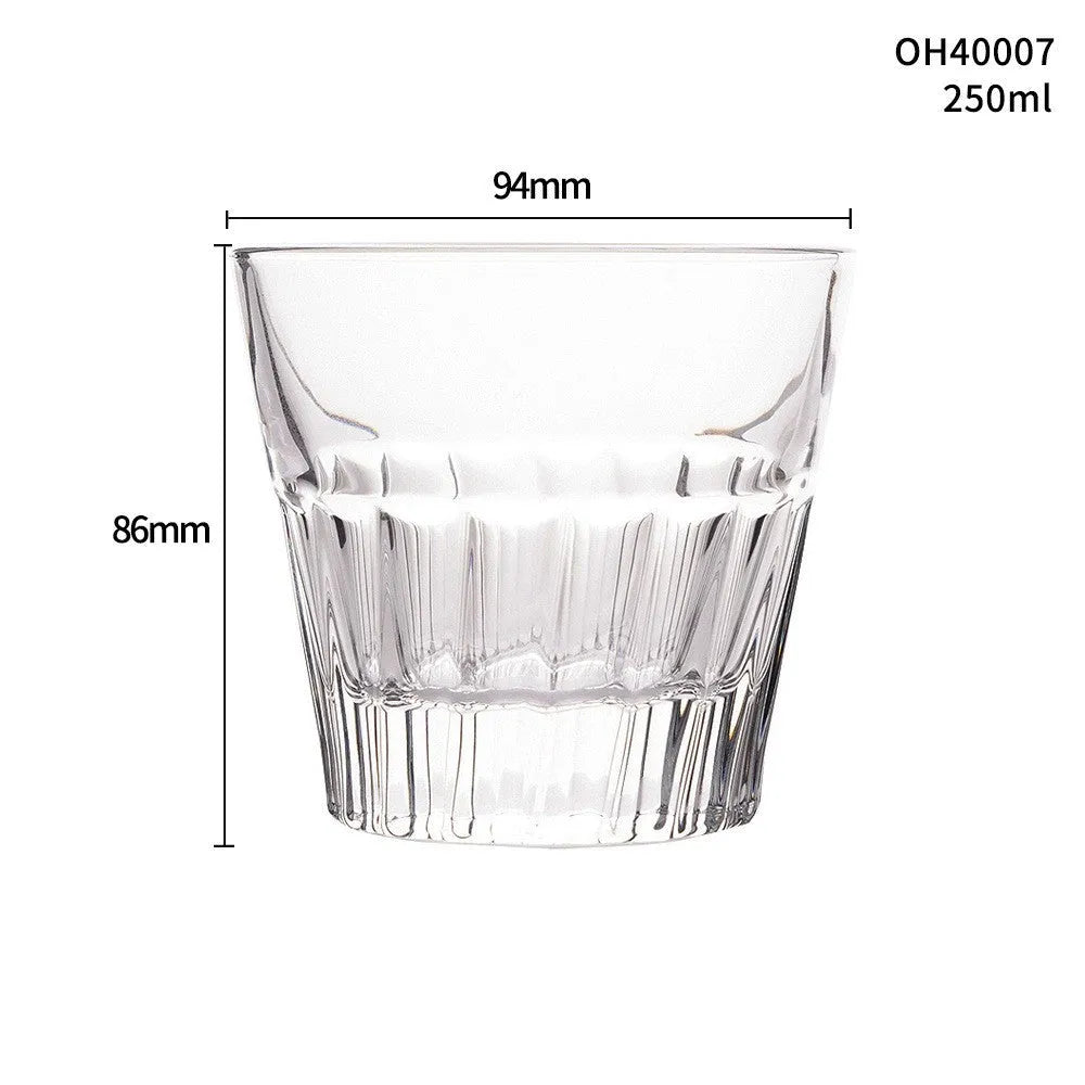 Crystal whiskey shot glass with thick bottom in one of ten colour style options