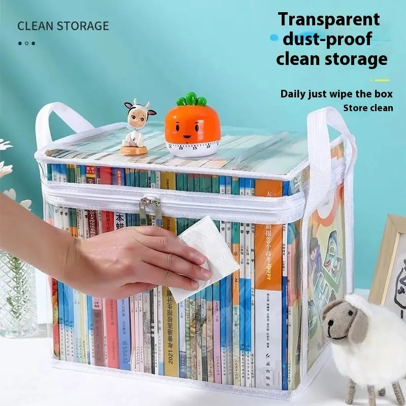 White PVC foldable buggy bag with transparent panels showing 24-litre storage capacity