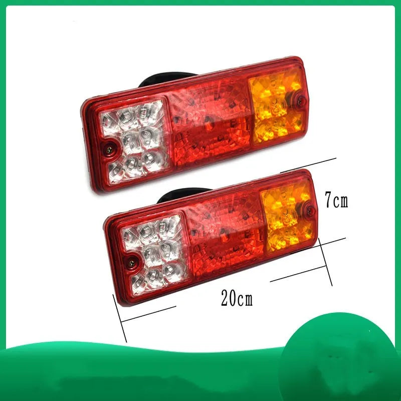 Black shell integrated taillight for electric tricycles with 12V and 48-60V voltage compatibility
