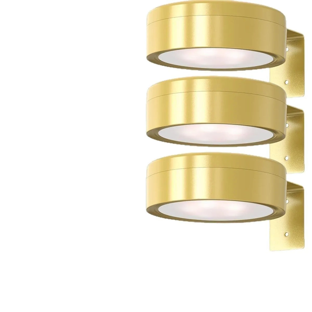 Golden battery powered LED art display wall lamp with ABS PC shade and remote control