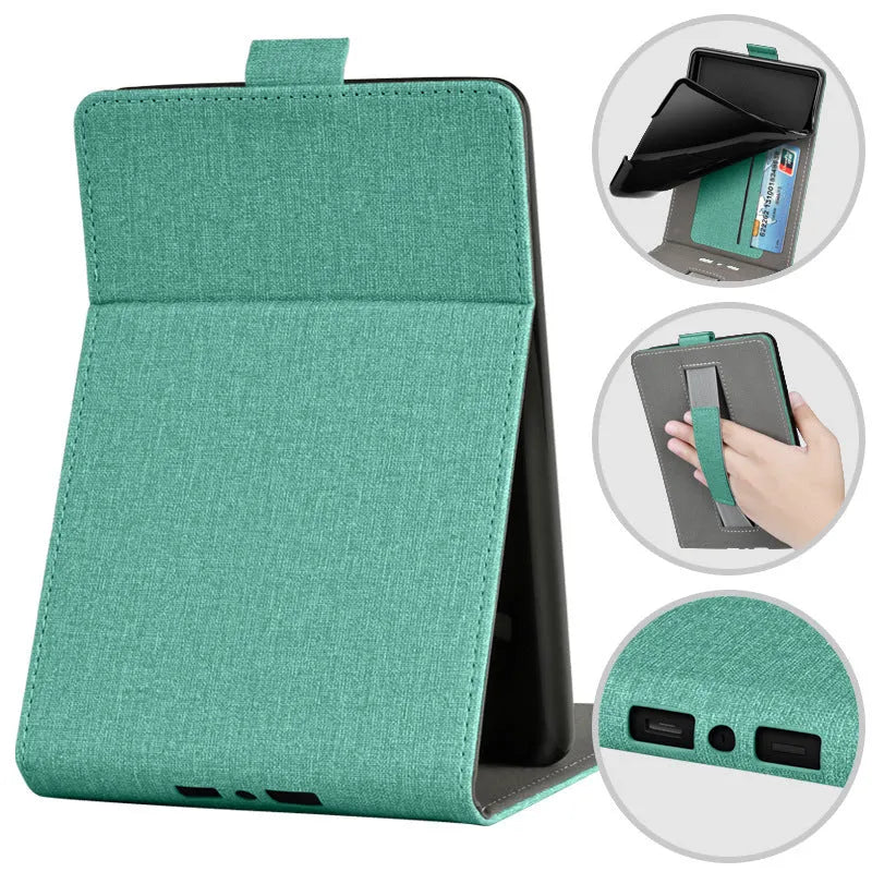 6-inch Kindle Paperwhite case with bracket stand in Van Gogh starry night design