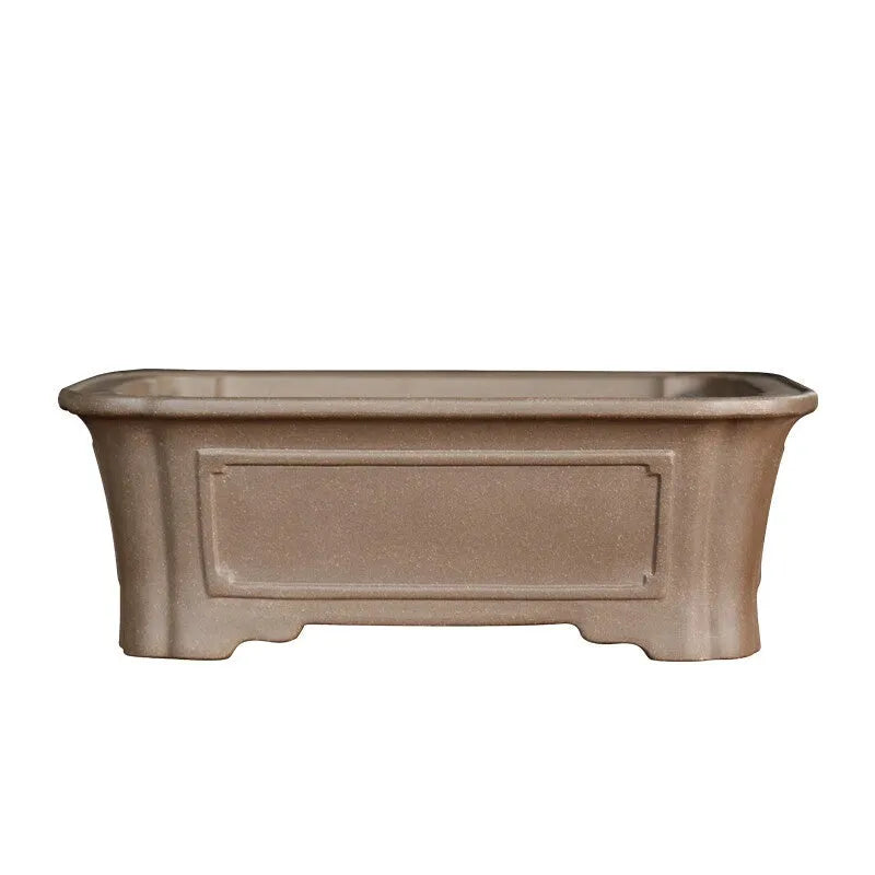 Purple sand rectangular manger bonsai planter with antique classical design for floor display