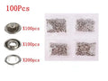 Stainless steel five claw no-sew button kit with pliers and 9.5mm clasps for baby clothes