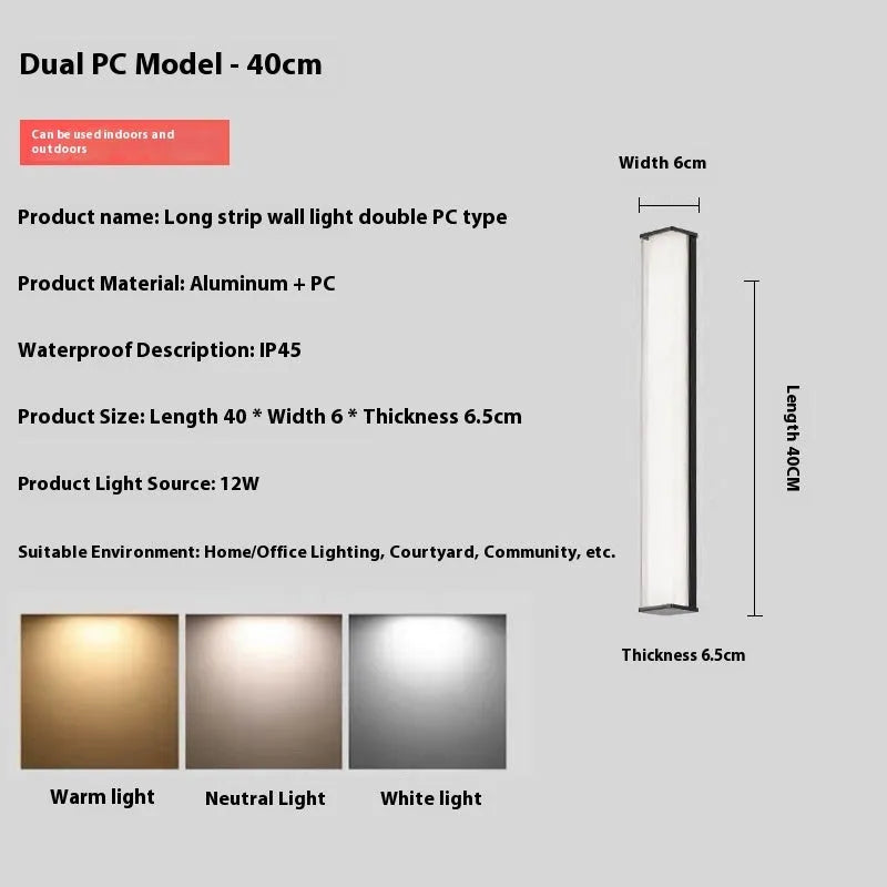 Modern simple outdoor wall lamp for villa hotel courtyard entrance lighting
