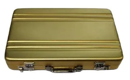 Aluminium alloy metal card holder in six colour options with 100x65mm dimensions