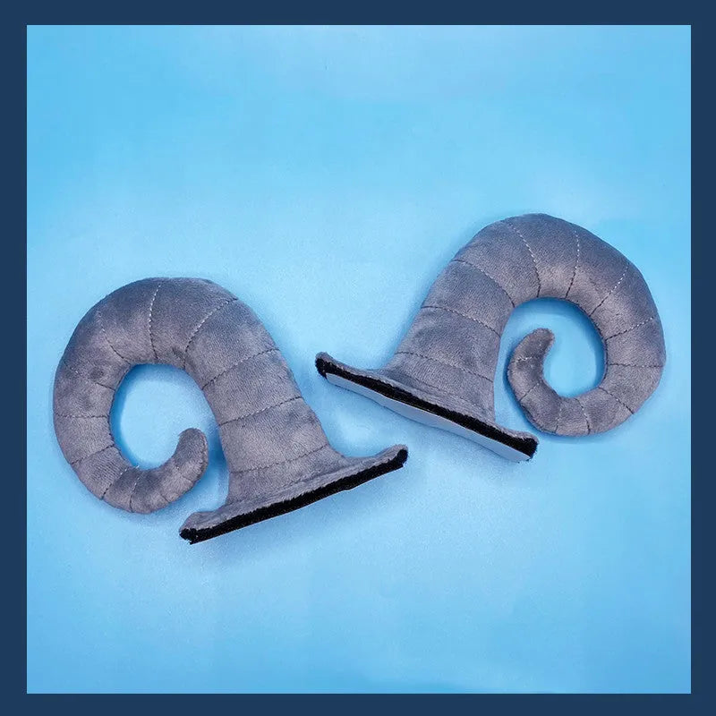 Pair of composite fibre demon bull horn decorations for motorcycle helmets in four colour options