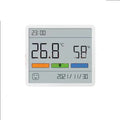 Mini digital clock hygrometer with ABS body and PMMA screen, showing temperature and humidity on a white background