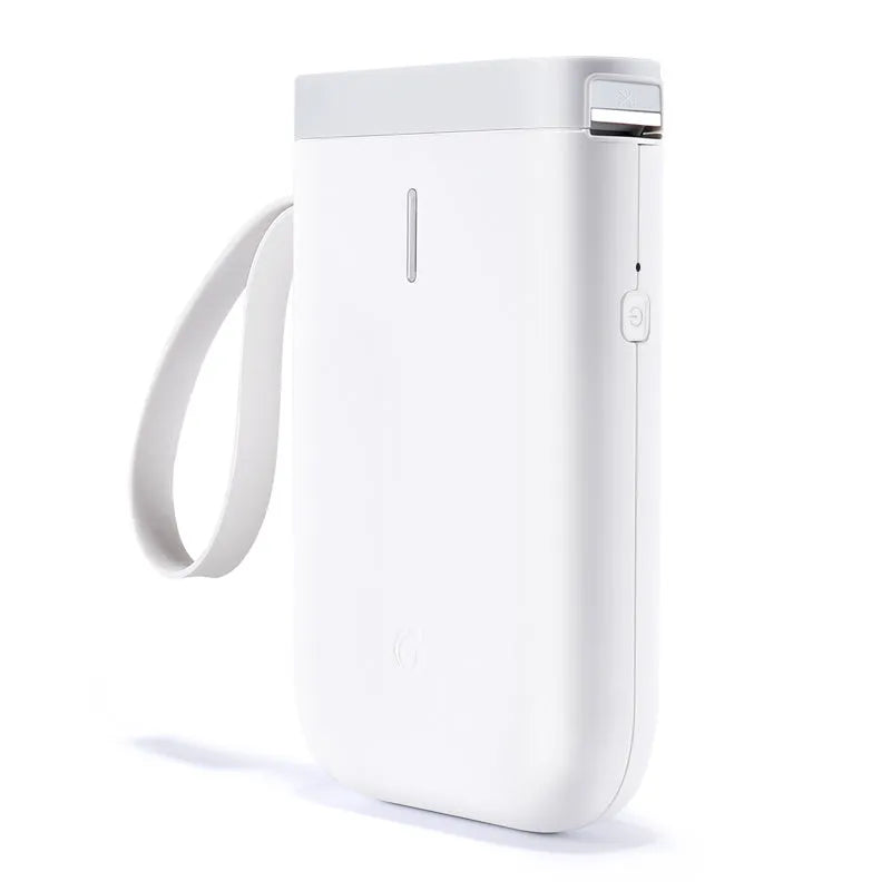 D11 Bluetooth-compatible portable label printer in black, white, pink, or green.