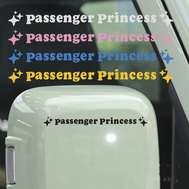 Passenger Princess rearview mirror decorative sticker in reflective colours on car side mirror