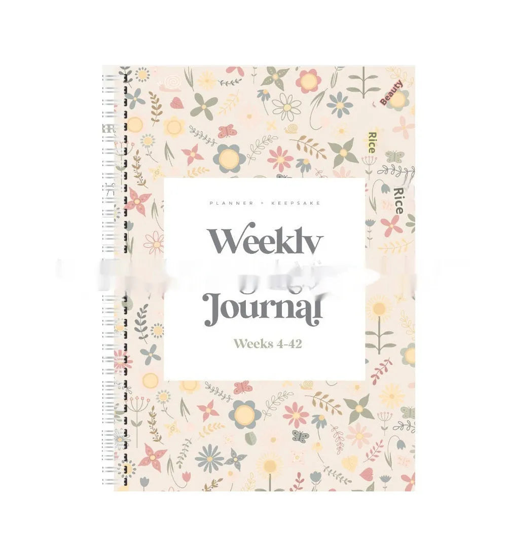 A5 pregnancy diary notebook with weekly format for pregnancy tracking