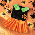 Halloween pumpkin skirt pet costume in crystal velvet material for dogs and cats