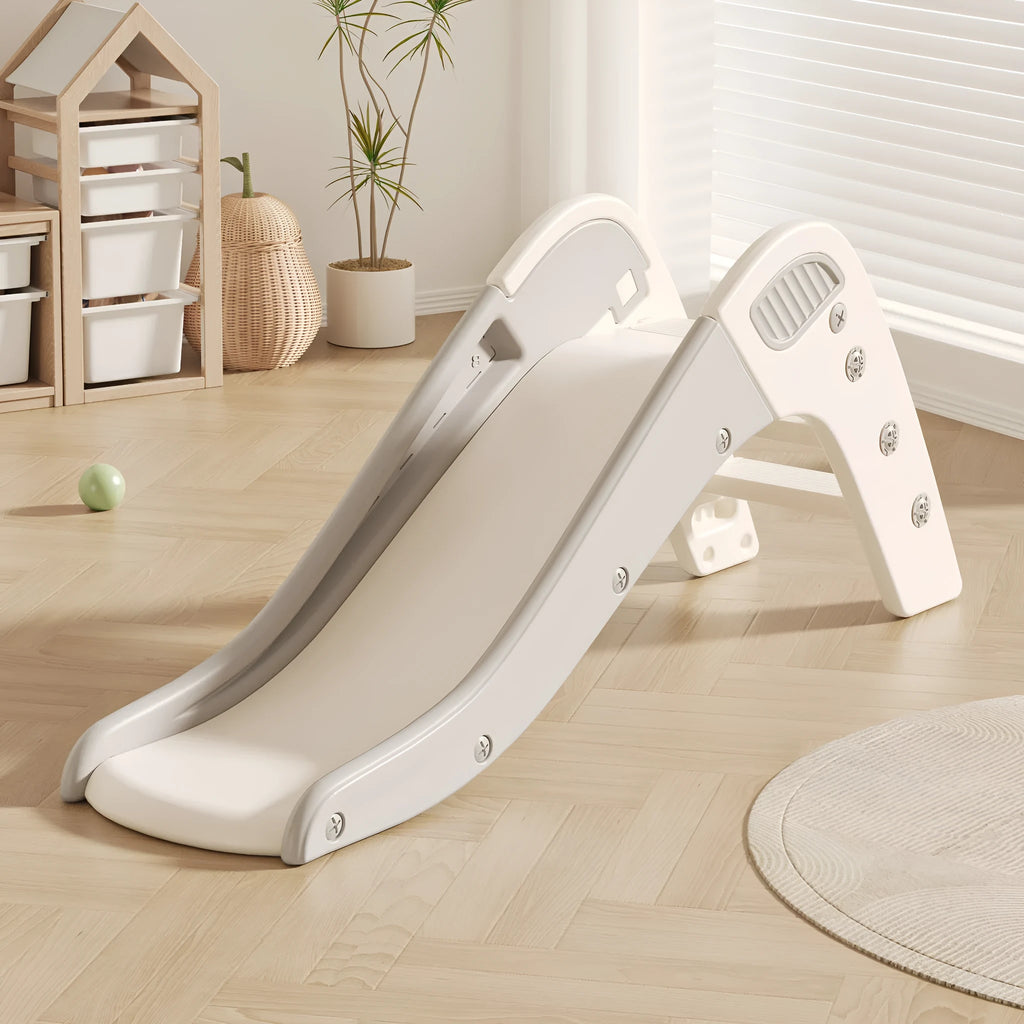 Small plastic baby slide for toddlers, shown in blue colour option.