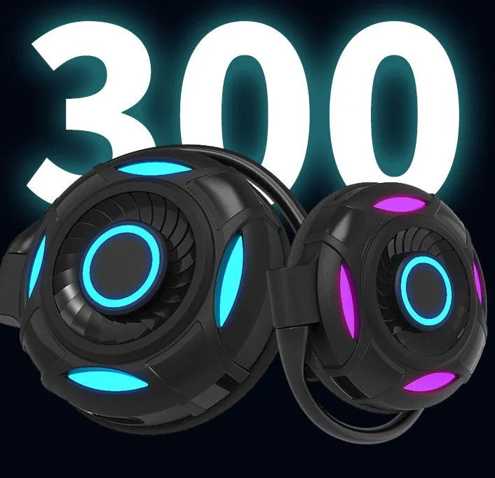 Black and white Bluetooth earphones with hanging ear design for gaming with 10-metre wireless range