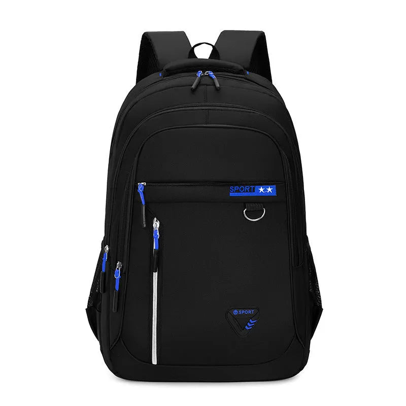 Men's Oxford cloth schoolbag with air pillow belt in black, blue, green or red colour options