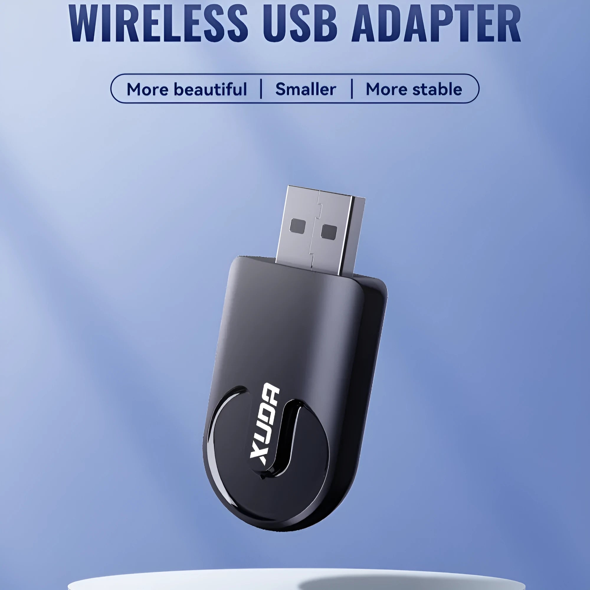 Black mini 2-in-1 CarPlay USB interface adapter with 26x55x13mm dimensions