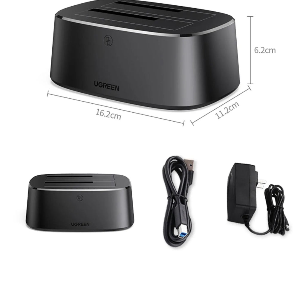 Green Link black external hard disk enclosure case for 2.5-inch drives with USB cable