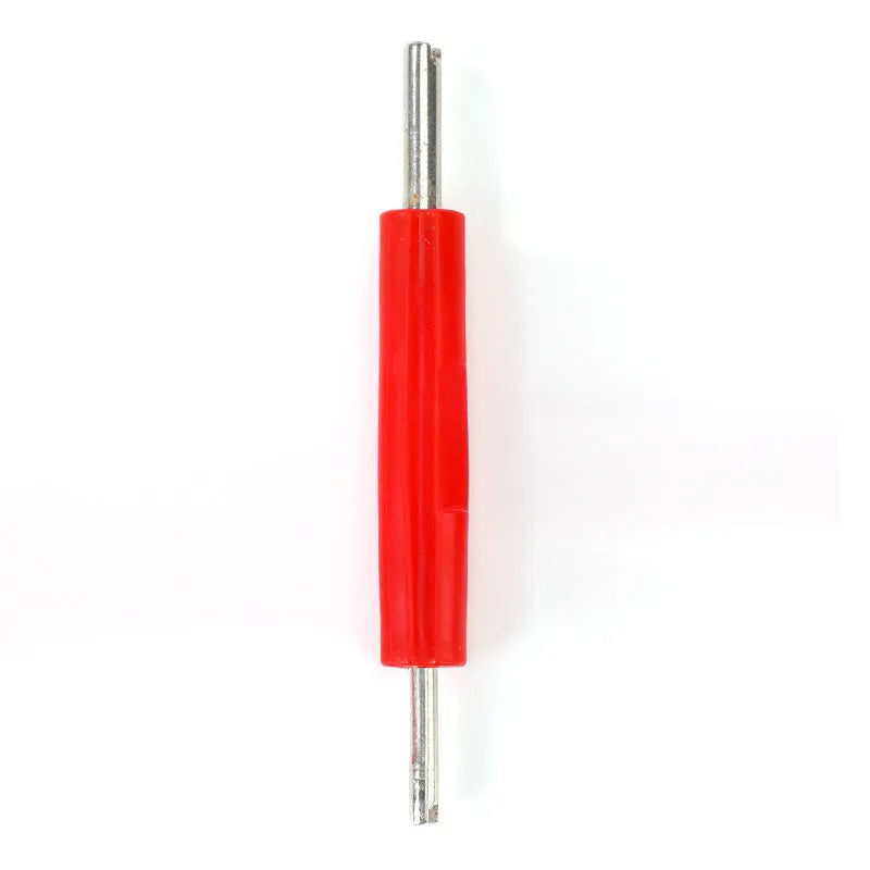 Aluminium alloy single-head twist valve wrench tool in one of three colour styles.