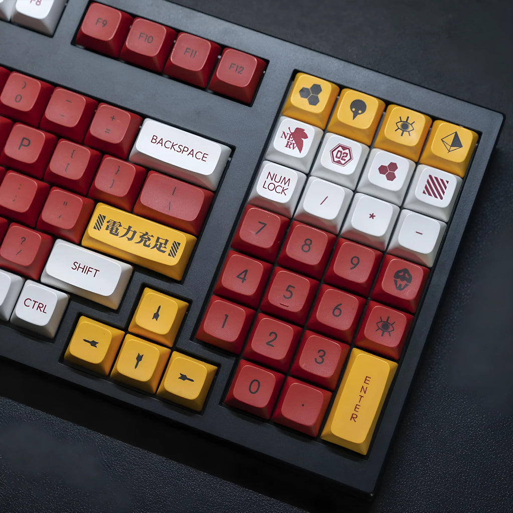 138-piece PBT sublimation keycap set for mechanical keyboards in boy and girl matching colours