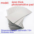 Black and grey plastic photosensitive seal pad for calligraphy measuring 330x110mm