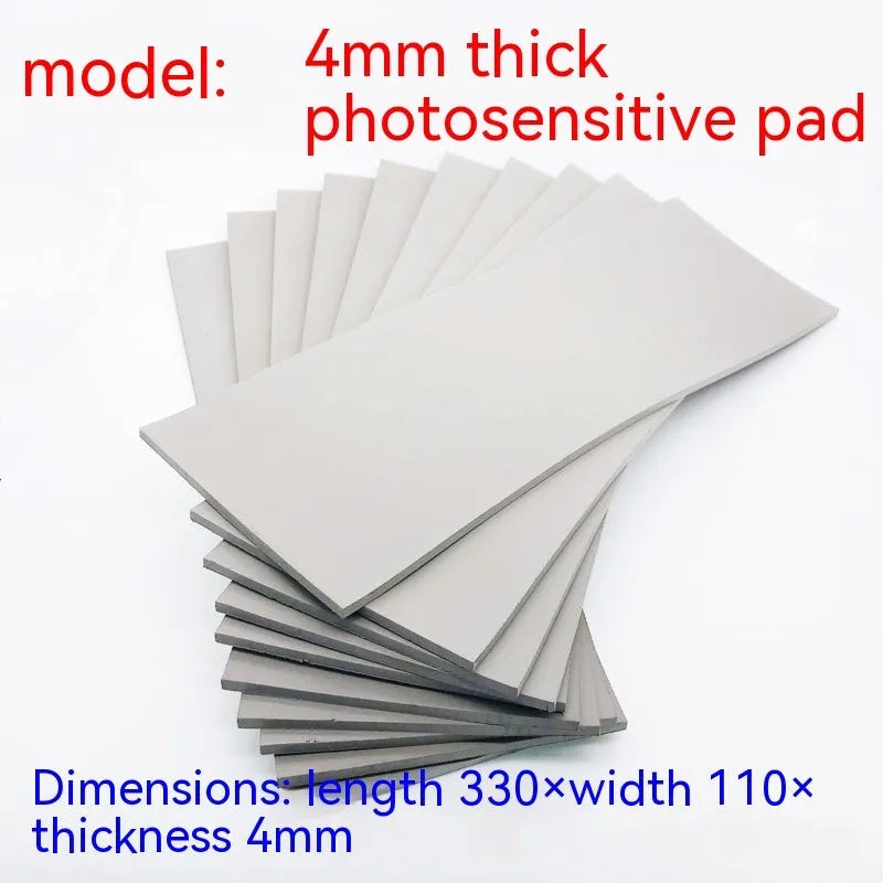 Black and grey plastic photosensitive seal pad for calligraphy measuring 330x110mm
