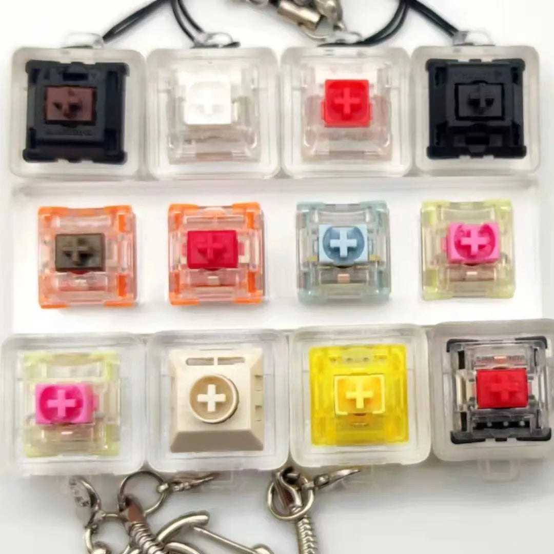 Yellow resin cheese artisan keycap for mechanical keyboards on a white background.