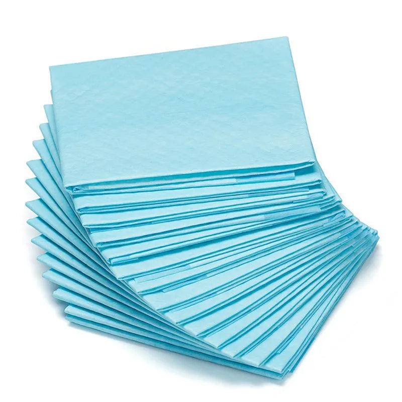 Pack of disposable pet urinal pads showing bamboo charcoal and standard models in S, M, L, XL sizes