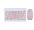 Bluetooth keyboard and rechargeable mouse set in elegant white, green, or pink for tablet and PC use
