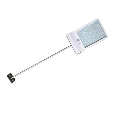 Black and white outdoor solar-powered garden light with IP65 waterproof rating for courtyards and balconies.