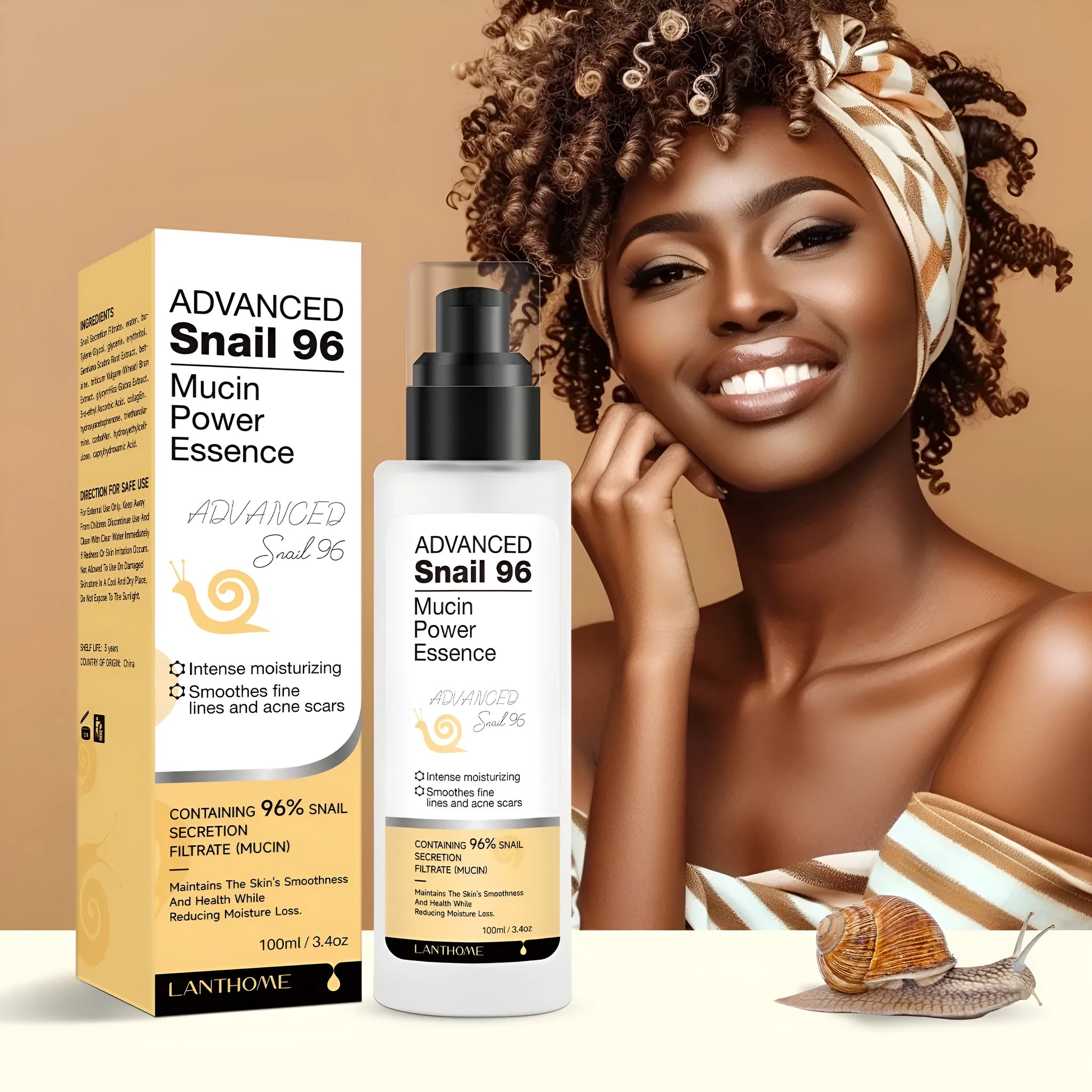 Snail snail serum moisturising facial essence 100ml bottle for universal skin care