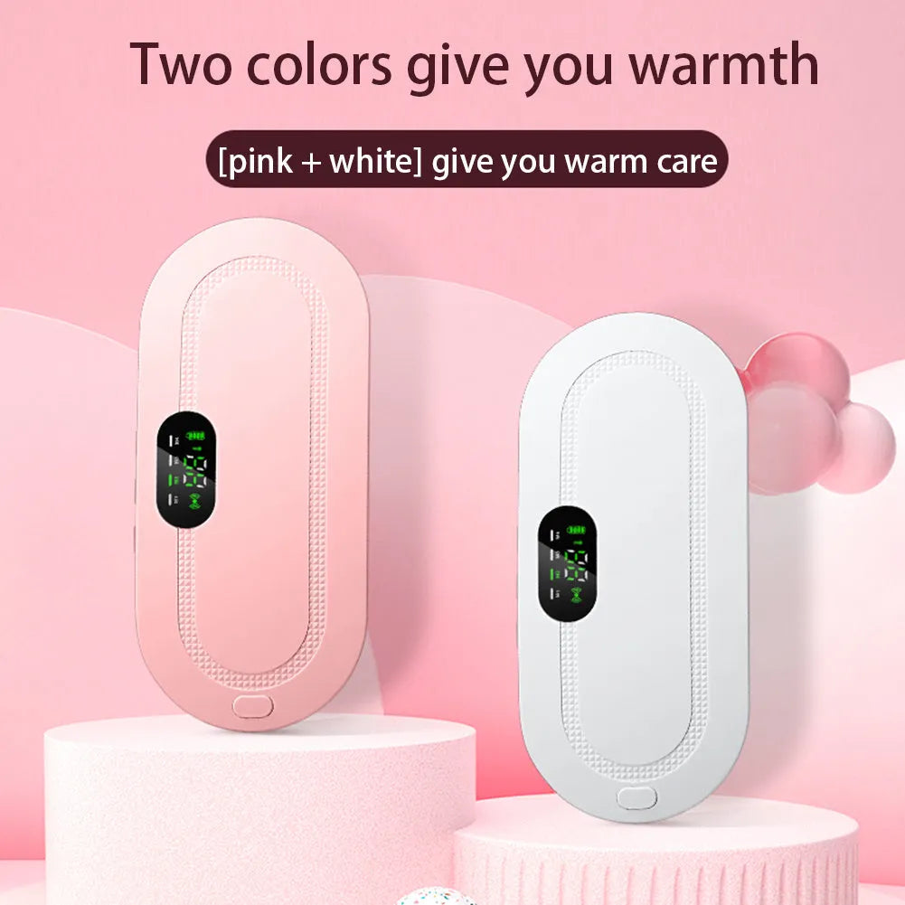 Menstrual heating pad smart warm belt with control screen in pink colour option