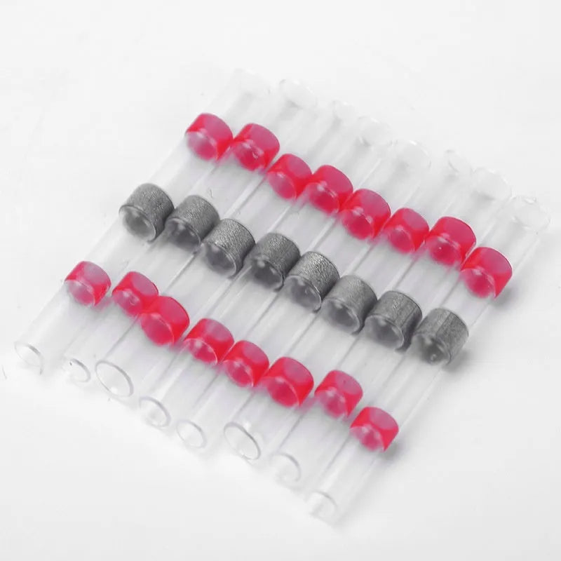 Heat shrink solder ring terminal connector in multiple colours for 32 amp wiring applications