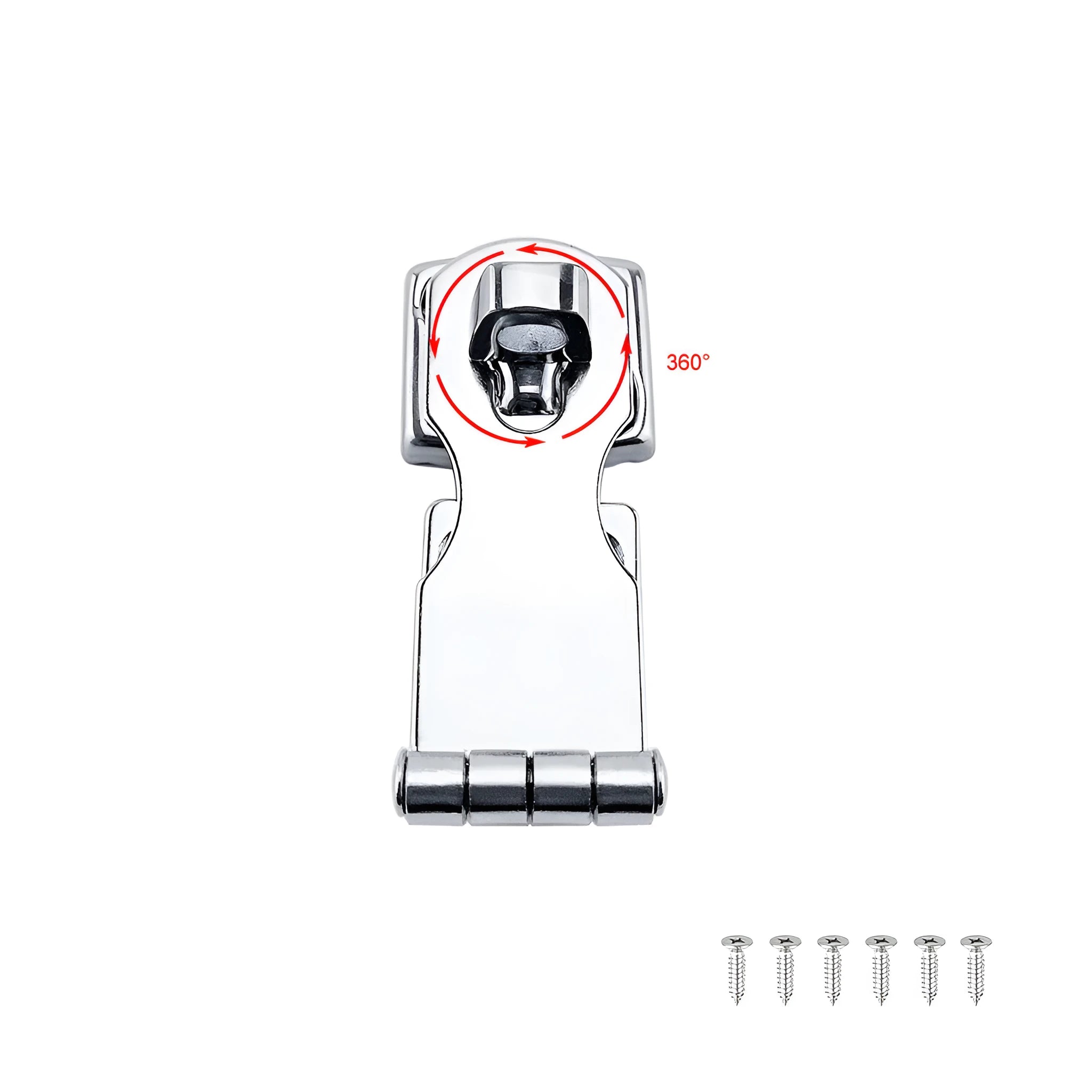 Silver 304 stainless steel lock latch bolt with mirror finish for doors cabinets boxes luggage