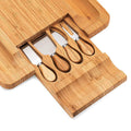Square bamboo multipurpose cutting board with knife drawer wood colour finish