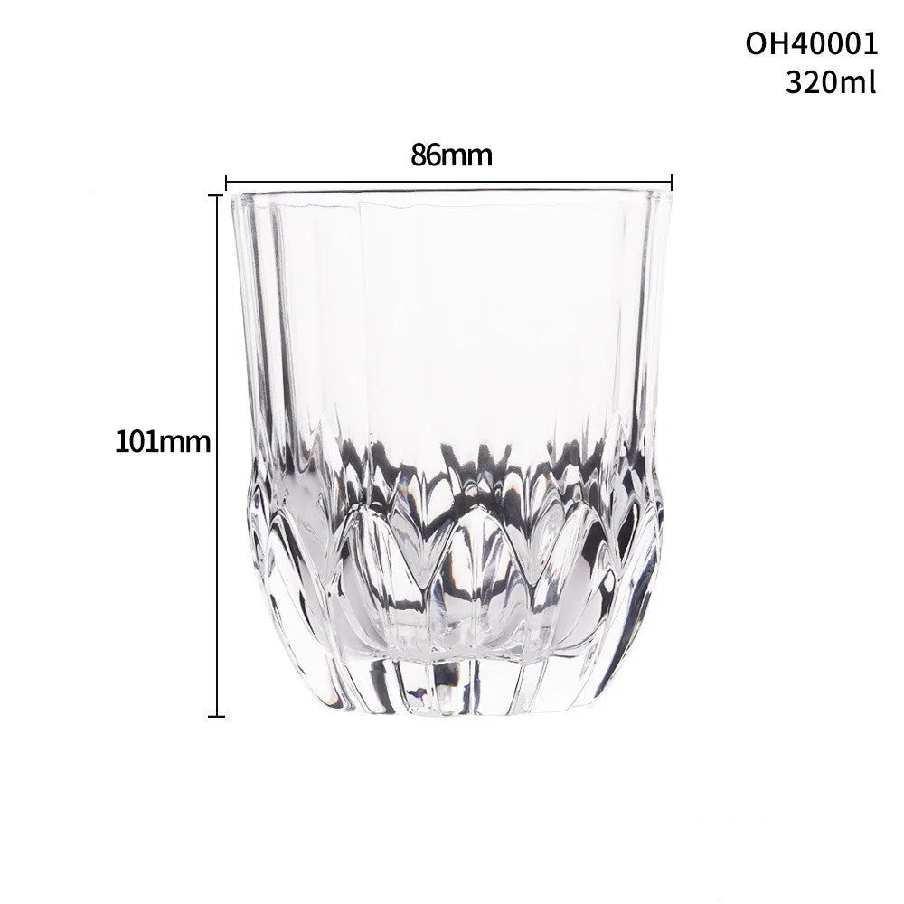 Crystal whiskey shot glass with thick bottom in one of ten colour style options