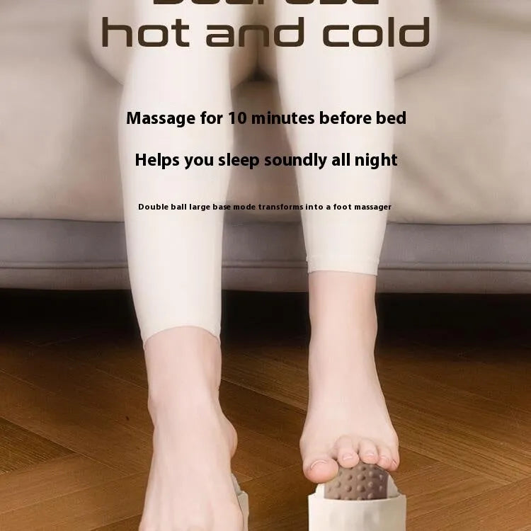 Caramel mocha and oil fruit green coloured massage balls for cold and hot compress therapy and foot massage.