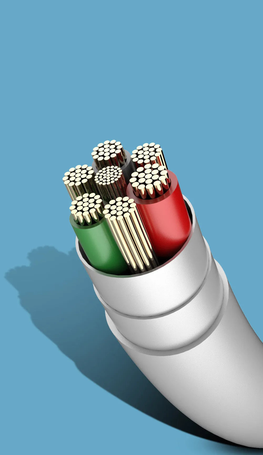 PDPVC mobile phone charging cable with multiple USB connectors including Type-C, Micro USB and Mini USB