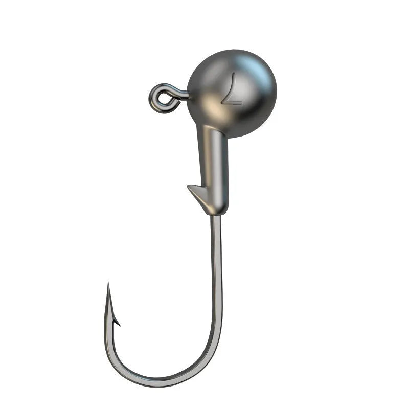 Set of 50 enhanced jig fishing hooks with 4-times strengthened steel construction in primary colours