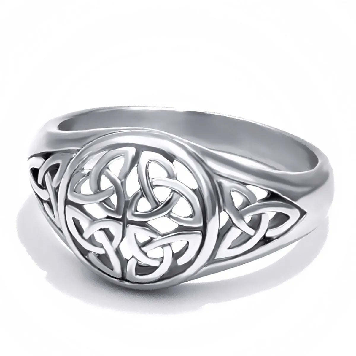 Silver alloy geometric unisex ring electroplated finish sizes 5 to 14 non-inlaid