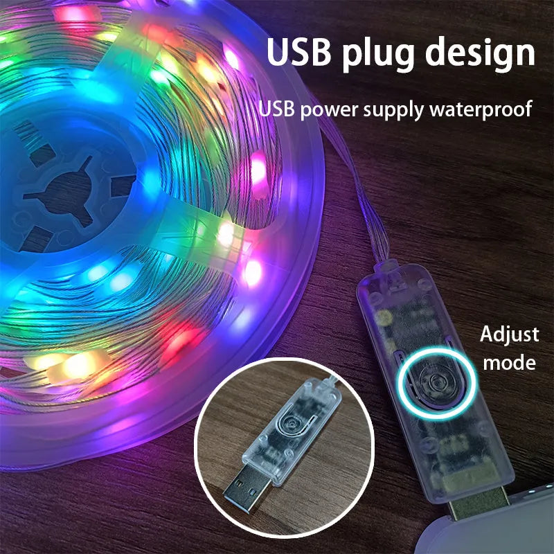 10-metre LED light string with 100 multi-colour lights for festival and party decoration