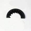 Yellow, green, and black plastic angle grinder bracket holder for sealant cartridges.