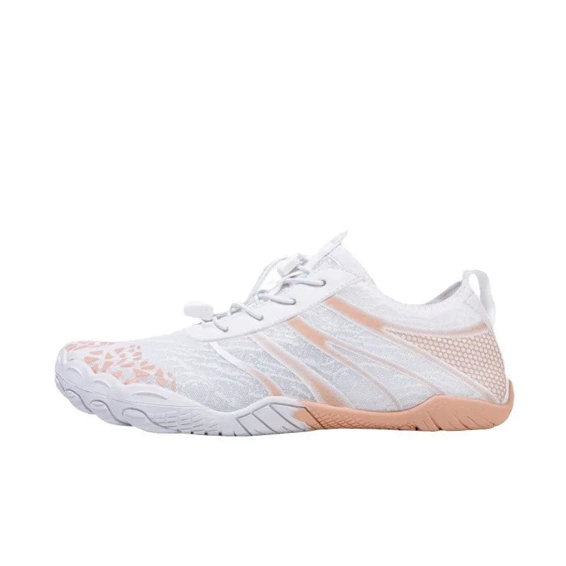 Men's Lycra stretch fabric beach running shoes available in black, dark blue, gray, beige and white pink colours