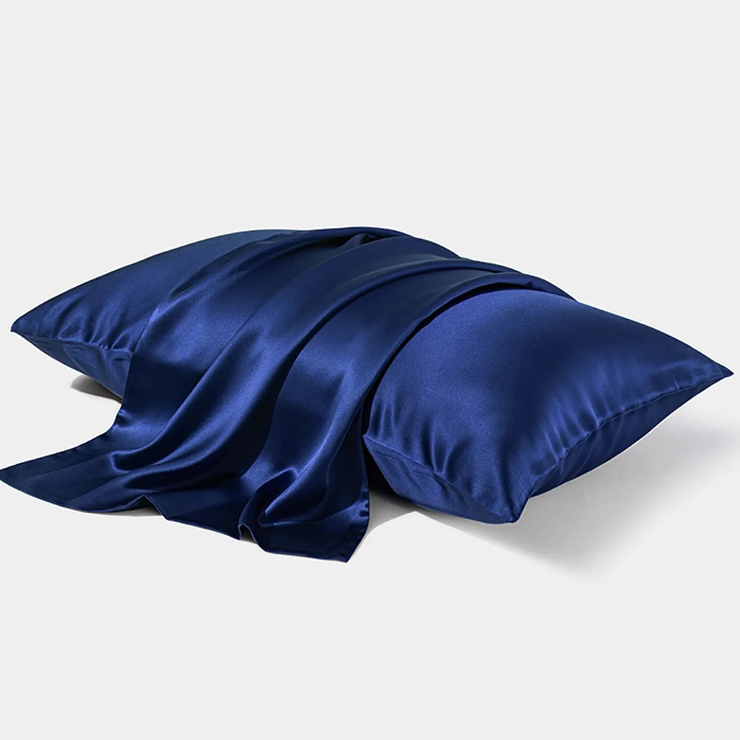 Silk pillowcase with envelope closure in solid colour showing mulberry silk fabric texture