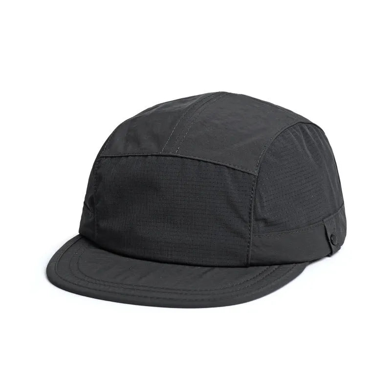 Breathable polyester dome cap in army green with quick-drying fabric and sun protection brim