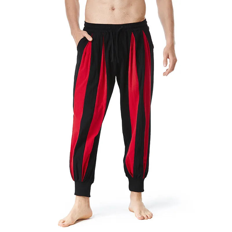 Men's straight leg casual trousers in polyester fabric available in multiple colours and sizes