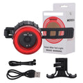 Black intelligent induction bicycle brake taillight with seat tube mounting bracket